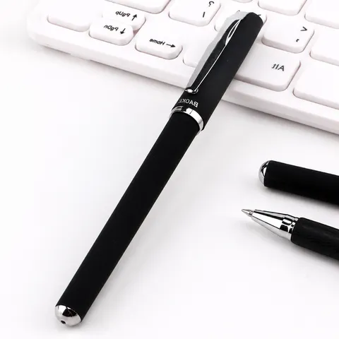 Baoke Gel Ink Pens Smooth Writing Black And Red Ink Refills Comfortable Rubber Grip Business Office School Sign Pens