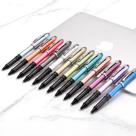 Stylo Gel Baoke Stylo Signature Bureau Affaires Coque en Plastique Écriture Lisse Encre Noire Stylo Papeterie