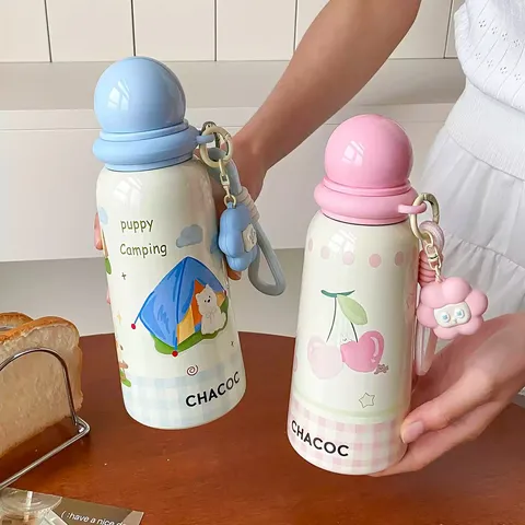 Cartoon Planet Ball Lid Vacuum Insulated Cup Portable 316 Stainless Steel Water Bottle With Charm For Students Kids Women Home Outdoor