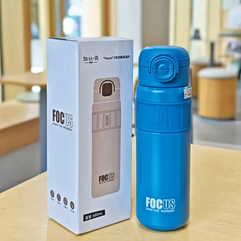 Moderne Edelstahl Thermoskanne Große Kapazität Sport Wasserflasche Mit Strohhalm Rutschfester Griff Reisethermosbecher Für Outdoor Auto