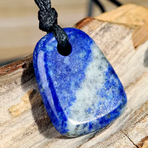 Bohemian Natural Stone Long Necklace Vintage Crystal Agate Aventurine Pendant Necklace Wax Cord Jewelry Gift
