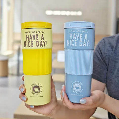 Stainless Steel Vacuum Insulated Coffee Tumbler With Silicone Sleeve Portable Travel Water Bottle Minimalist Cup