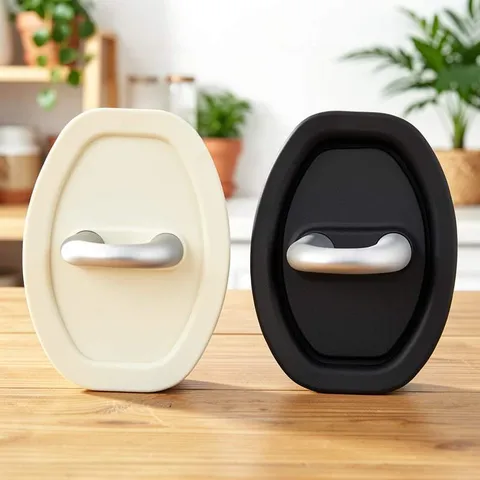 Car Door Lock Protective Cover Anti Collision Buffer Pad Rubber Protector Universal Automotive Interior Accessories