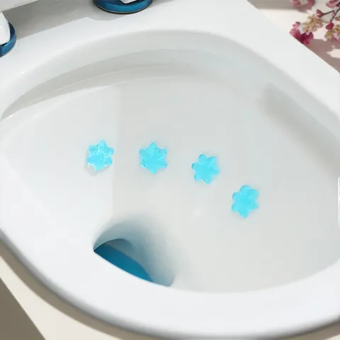 Automatisches WC-Reinigungsgelee Blumenform Toiletten-Deodorant Badezimmer Langanhaltender Frischer Duft Reiniger