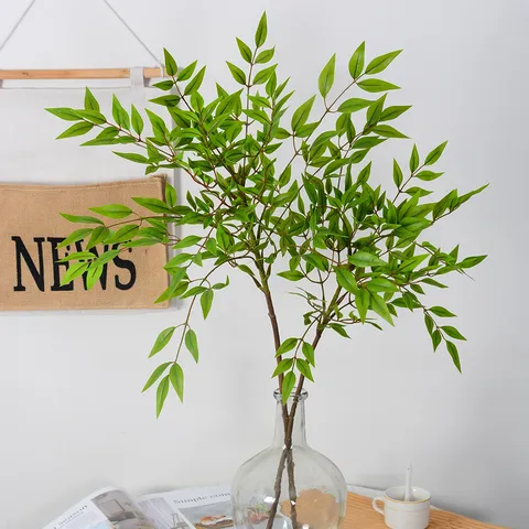 Artificial Nandina Leaf Simulation Plant New Chinese Style Home Decor Floral Arrangement Fake Greenery