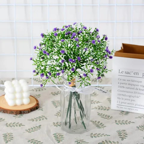 Kunstmatig Gipskruid Bloemenboeket Zacht Rubber Simulatie Planten Voor Bruiloft Woondecoratie