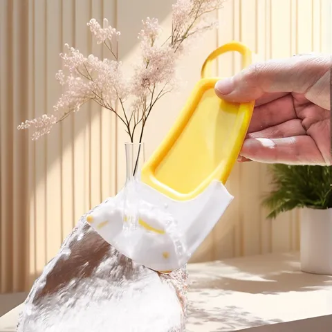 Racloir de Cuisine en Silicone Jaune Racloir Souple Spatule Flexible Pour Poêle Antiadhésive Nettoyage de Cuisinière Outil de Cuisine