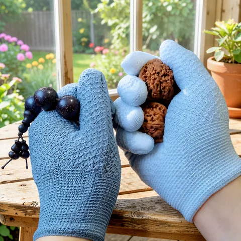 Anti-Verschleiß Polierhandschuhe Für Walnuss Handperlen Mikrofaser Gestrickt Atmungsaktiv Wartung Handschuhe Schmuckpflege