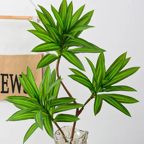 Artificial Lily Bamboo Plant Branch Fake Greenery Stem Simulation Leaf For Home Decor Wedding Party Floral Arrangement