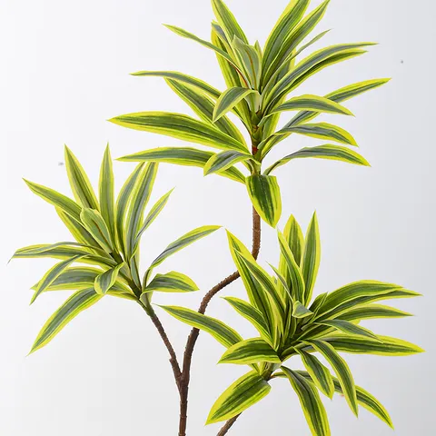 Artificial Lily Bamboo Plant Branch Fake Greenery Stem Simulation Leaf For Home Decor Wedding Party Floral Arrangement