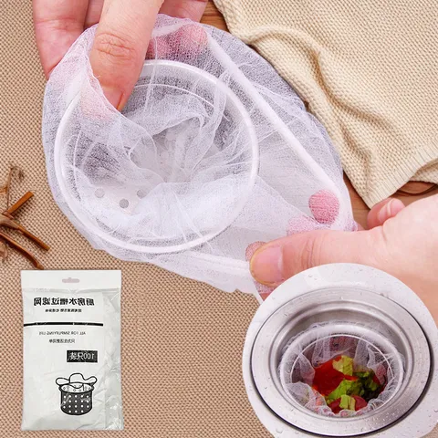 Kitchen Sink Filter Net Anti Residue Clogging Drainage Strainer Bag Disposable Mesh Kitchen Sink Garbage Filter Net