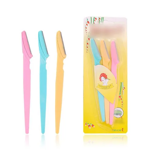 Portable Eyebrow Razor Set Stainless Steel Safety Cover Eyebrow Shaper Hair Remover Makeup Tool For Women