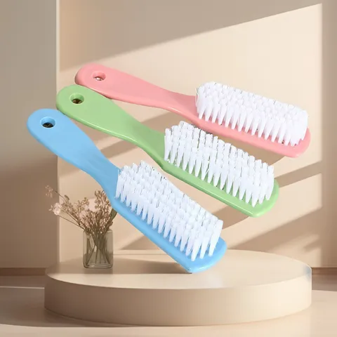 Household Plastic Shoe Brush Hard Bristle Laundry Cleaning Brush With Hanging Hole Multi Color Practical Cleaning Tool