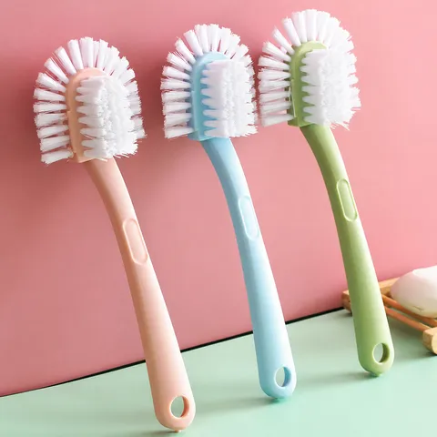 Multifunctional Household Long Handle Shoe Brush Plastic Hard Bristle Cleaning Brush For Laundry And Shoe Cleaning