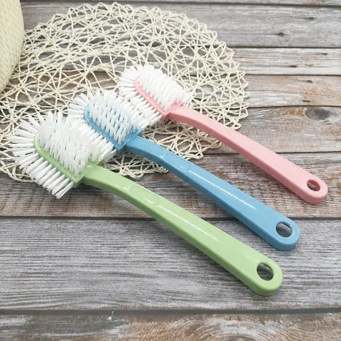 Multifunctional Household Long Handle Shoe Brush Plastic Hard Bristle Cleaning Brush For Laundry And Shoe Cleaning
