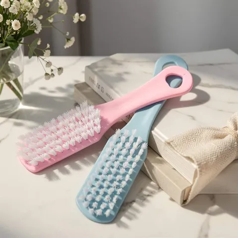 Nordic Plastic Shoe Cleaning Brush Household Soft Bristle Laundry Brush With Hanging Hole Handheld Cleaning Tool
