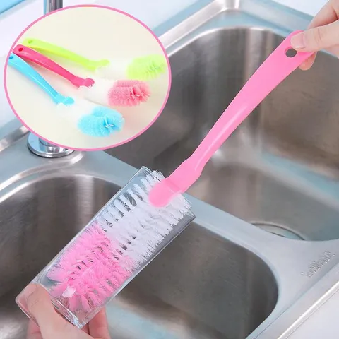 Long Handle Cleaning Brush Multi-Functional Cup Brush Bottle Brush Kitchen Cleaning Tool
