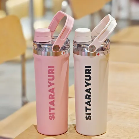 SITARAYURI Isolierte Wasserflasche Mit Magnetdeckel Edelstahl Isolierflasche Große Kapazität Tragbarer Sportbecher Für Fitnessstudio Outdoor Büro Reisen