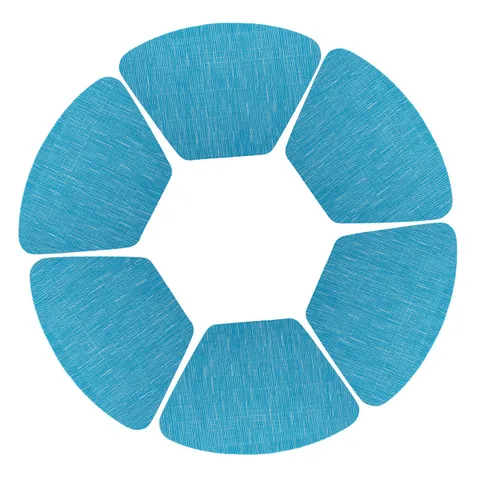 Wedge Shaped PVC Woven Placemat Heat Resistant Anti Slip Table Mat For Round Table Home Dining Restaurant Coffee Table Decor