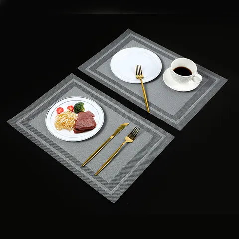 Europese PVC Geweven Placemat Antislip Hittebestendig Tafelmat Keuken Dineren Westelijke Bordmat Voor Thuis Hotel