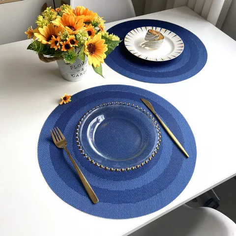 Tovaglietta Rotonda In PVC Minimalista Moderna Tovaglietta Da Tavolo Intrecciata Termoisolante Per Sala Da Pranzo Cucina Arredo Casa