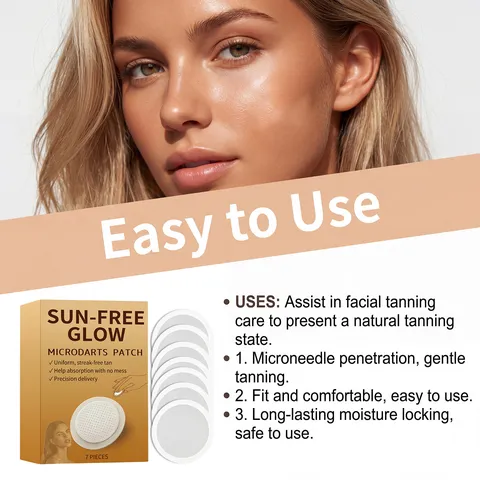 Sunless Tanning Body Care Patches Sun Free Glow Microneedle Skincare Stickers Outdoor Body Tanning Care