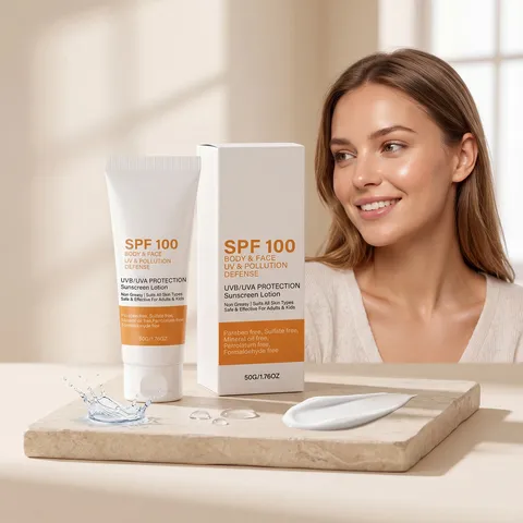 Lotion Solaire SPF 100 Imperméable Crème Solaire Hydratante Pour Le Visage Et Le Corps Protection Quotidienne Soins De La Peau Cosmétiques