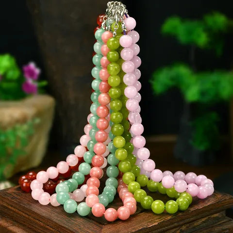 Modern Oriental Natural Stone Beaded Necklace For Women Light Luxury High End Summer Clavicle Chain Jewelry Gift