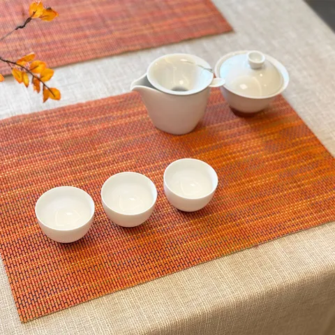 Neue Chinesische Stil Bambus Gewebte Teematte Zen Bunte Seil Esstisch Platzset Wärmeisolierung Rutschfest Haus Dekor Tee Zeremonie Pad