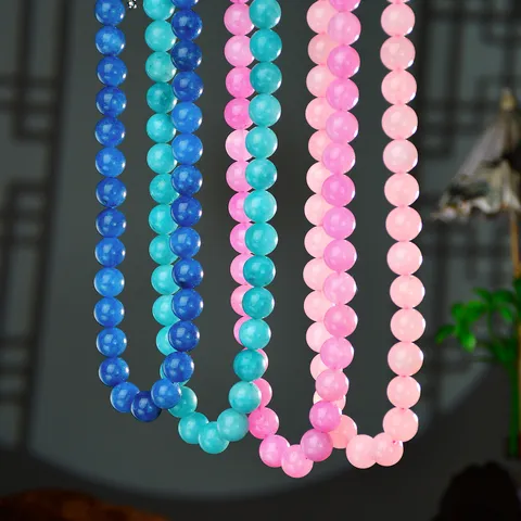 Collana Choker di Perline in Pietra Naturale per Donna Multicolore Geometrica Catena a Filo di Sfere Tonde Fatta a Mano Fibbia in Lega Regolabile Gioielli da Festa