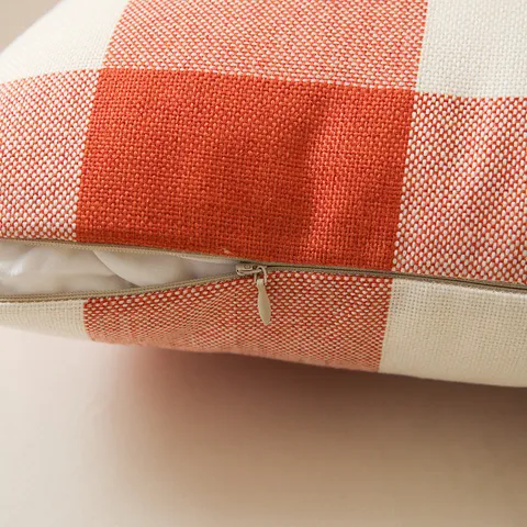 Klassisches Buffalo Plaid Kariertes Wurfkissen Mit Füllung Polyester Leinen Mischung Quadratischer Kissenbezug Für Sofa Couch