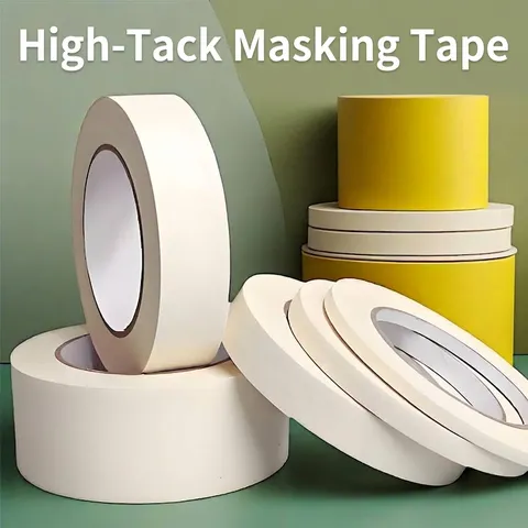 Professionele Hoogwaardige Afplaktape Voor Schilderwerk Renovatie Afscherming Zonder Resten Crepepapier Handafscheurbaar Beschrijfbaar Plakband Voor Thuis Decoratie DIY