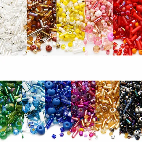 Mixed Styles Colors Glass Seed Beads Bugle Beads For DIY Jewelry Making Bracelets Necklaces Loose Spacer Beads Supplies
