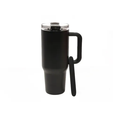 Stainless Steel Vacuum Insulated Tumbler With Handle And Straw Lid Large Capacity Portable Travel Car Water Bottle Cup
