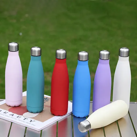 Stainless Steel Thermos Bottle Vacuum Insulated Water Bottle Leak Proof Cola Shape Travel Mug Sport Drinkware