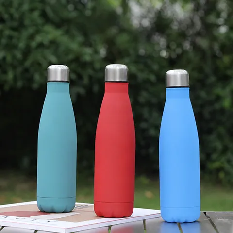 Stainless Steel Thermos Bottle Vacuum Insulated Water Bottle Leak Proof Cola Shape Travel Mug Sport Drinkware