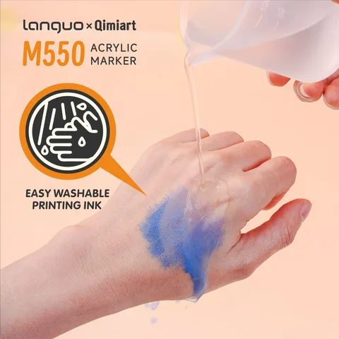 Enfants Acrylique Marqueur Stylos Set Liquide Direct Art Marqueurs Avec Sac de Rangement Portable Pleine Couleur Étudiant Outils de Dessin