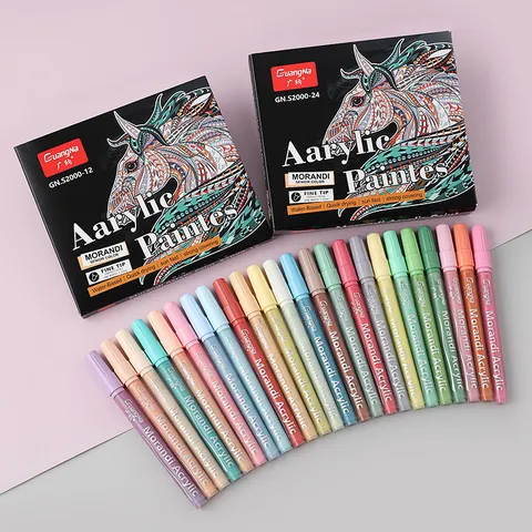 Morandi Acrylfarbe Marker Set Wasserdicht Schnelltrocknend Kunststifte Für Zeichnen Skizzieren Schule Bürobedarf