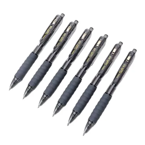 Stylo Gel Rétractable Encre Noire Écriture Lisse Pointe Balle Stylo Pour Bureau Et École Fournitures De Papeterie Quotidiennes
