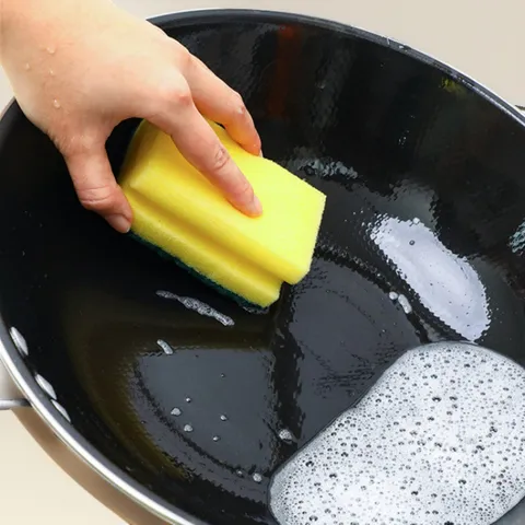 Esponja de Limpieza de Cocina Estropajo Doble Cara Descontaminación Esponja Fregar Platos Herramienta Práctica para el Hogar