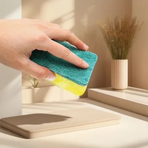 Esponja de Limpieza de Cocina Estropajo Doble Cara Descontaminación Esponja Fregar Platos Herramienta Práctica para el Hogar