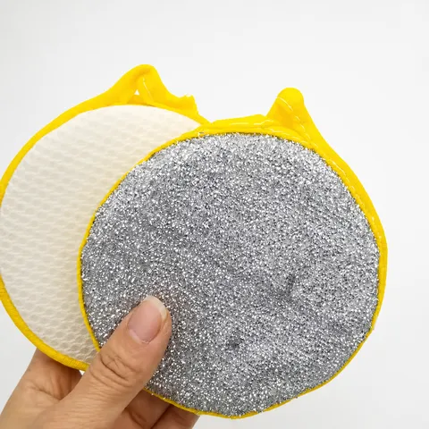 Double Sided Cleaning Sponge Scrubber Kitchen Dishwashing Sponge Scrub Pad Multi-Color Dish Cloth Household Cleaning Tool