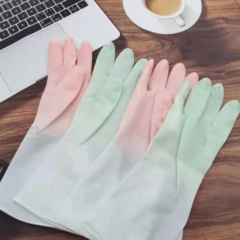 PVC Waterdichte Lange Huishoudelijke Schoonmaakhandschoenen Afwas Wasgoed Handschoenen Met Leuke Print