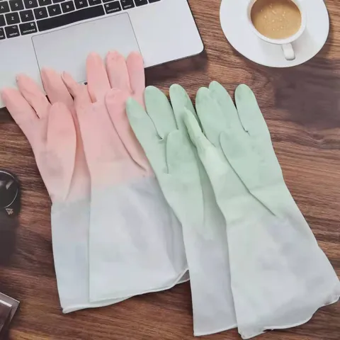 Guanti per Lavare i Piatti Domestici in PVC Resistenti Guanti di Pulizia Sottili Impermeabili per Donne Strumento di Pulizia della Cucina