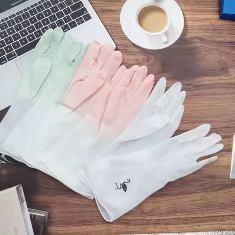 Haushalt Wasserdicht PVC Reinigung Handschuhe Für Frauen Geschirrspülen Kleidung Waschen Verschleißfest Rutschfest Küche Handschuhe