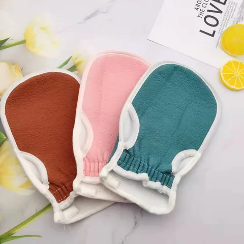 Exfoliating Bath Sponge Scrubber Back Strip Bath Towel Honeycomb Texture Soft Body Cleaning Bath Shower Set