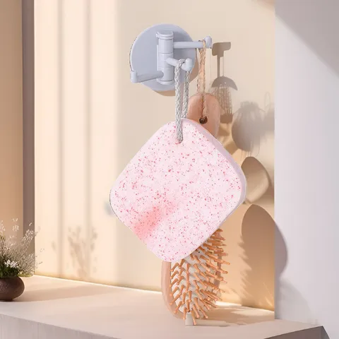 Multi-Functional Rotating Sticky Hooks Wall Mounted Plastic Three-Branch Seamless Hook For Kitchen Bathroom Home Storage