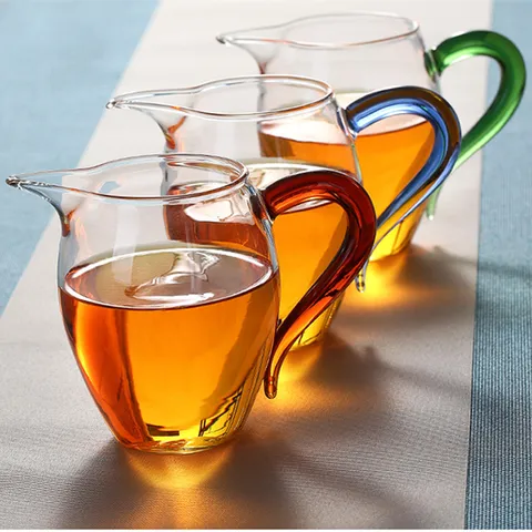 Pichet à Thé Transparent en Verre Borosilicate Résistant à la Chaleur Épais pour Thé Kung Fu