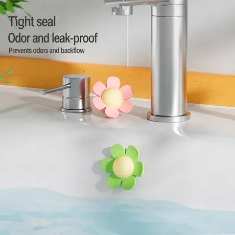 Silicone Flower Sink Overflow Hole Stopper Deodorant Insect-Proof Sealing Plug Bathroom Washbasin Water Leakage Plug