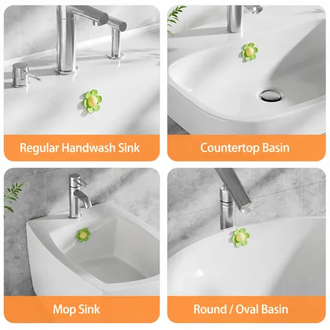 Silicone Flower Sink Overflow Hole Stopper Deodorant Insect-Proof Sealing Plug Bathroom Washbasin Water Leakage Plug